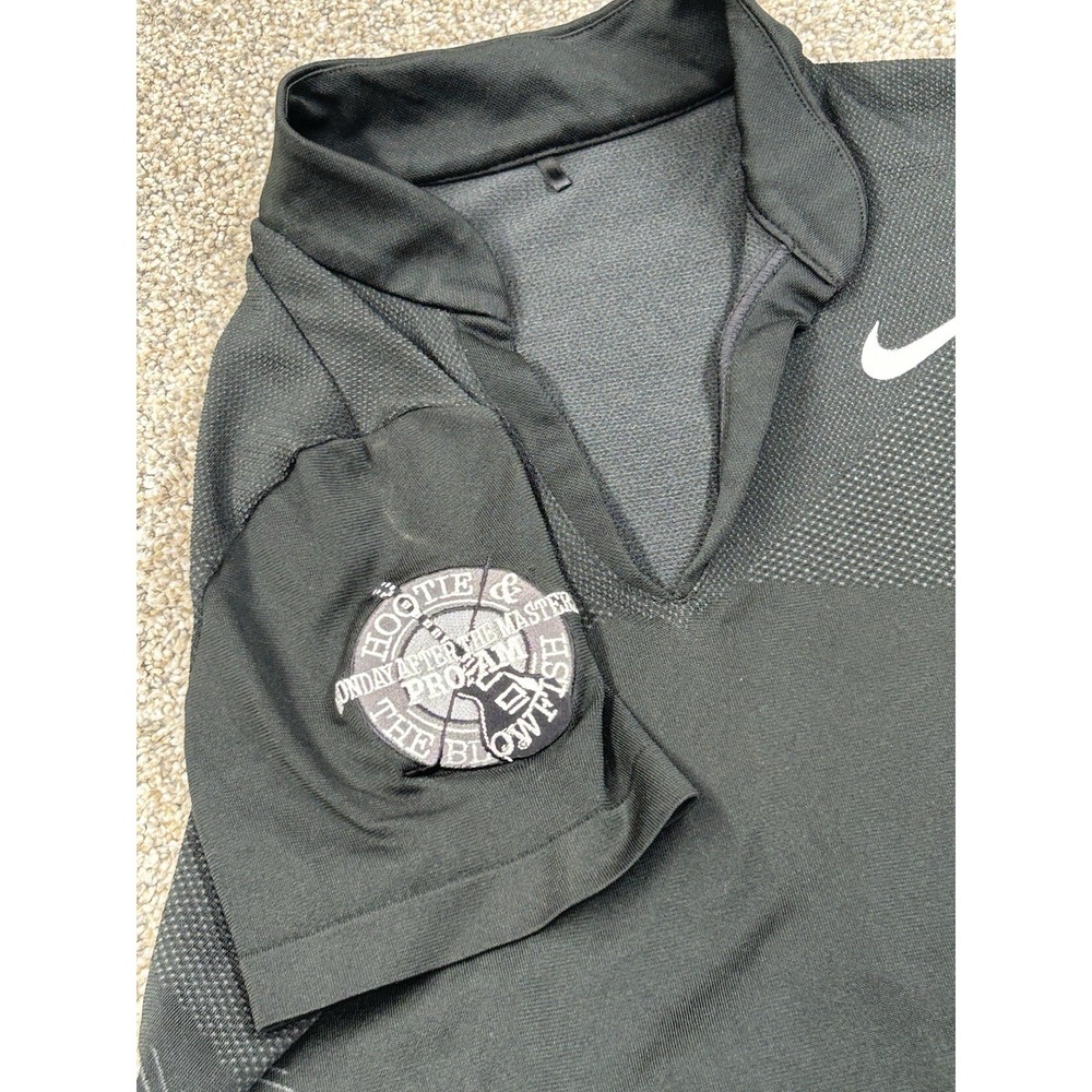 Nike Golf Dri-Fit Black Polo V Neck Women's Small MAM Hootie & Blowfish #0136